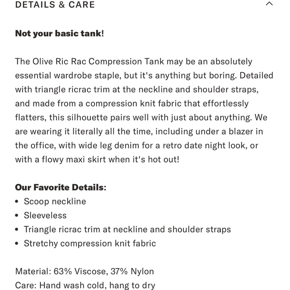NWT Tuckernuck Scalloped Compression Tank - Picture 4 of 4